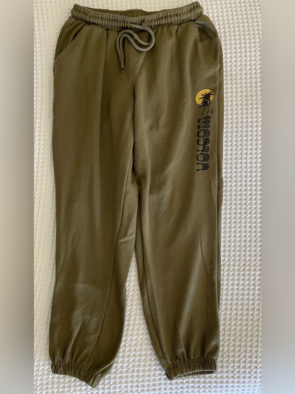 Volcom Just Chill Women’s Jogger Sweatpants Moss Green Sz M